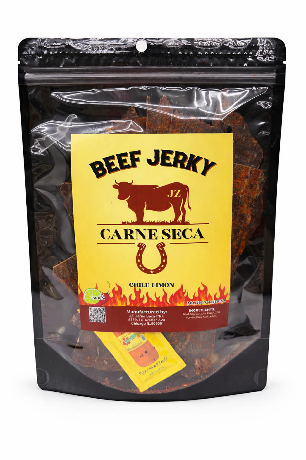 CHILE-LIMON BEEF JERKY (CARNE SECA)